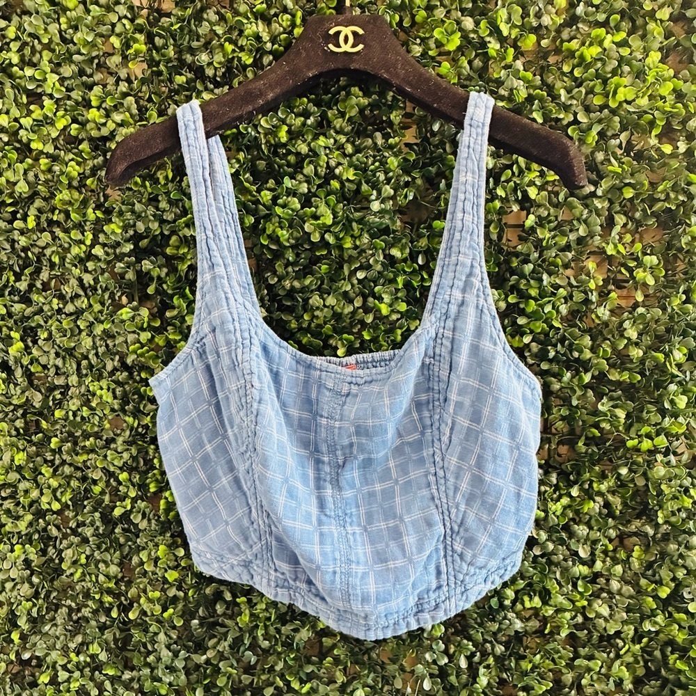 Pilcro Cotton Corset Tank - Picture 8 of 13